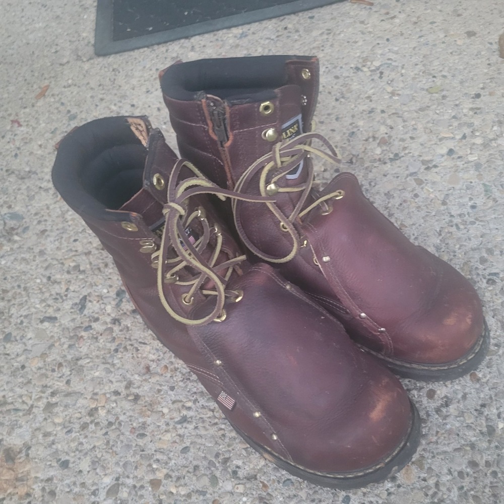 Carolina 505 Men's Size 11 D Steel Toe Metguards 8" Brown Leather Work Boot